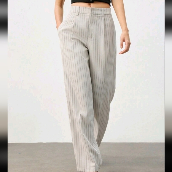 Women's Stripe Trousers, Office Pants For Ladies, Spring/Summer Women's - Picture 3 of 4
